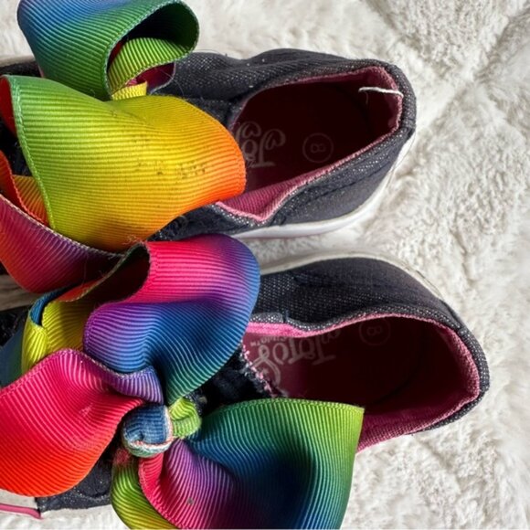 Jojo Siwa | Denim Canvas JoJo Legacee Sneakers | Size Girls 8 - Picture 7 of 9